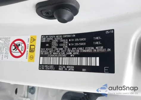 2018 Lexus Rx 450Hl Premium from USA, damaged, VIN JTJDGKCA4J2003483